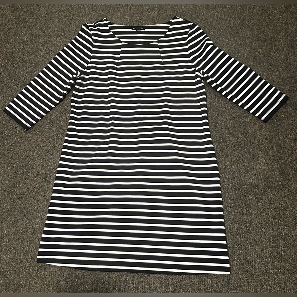 GAP Black and White Striped Dress